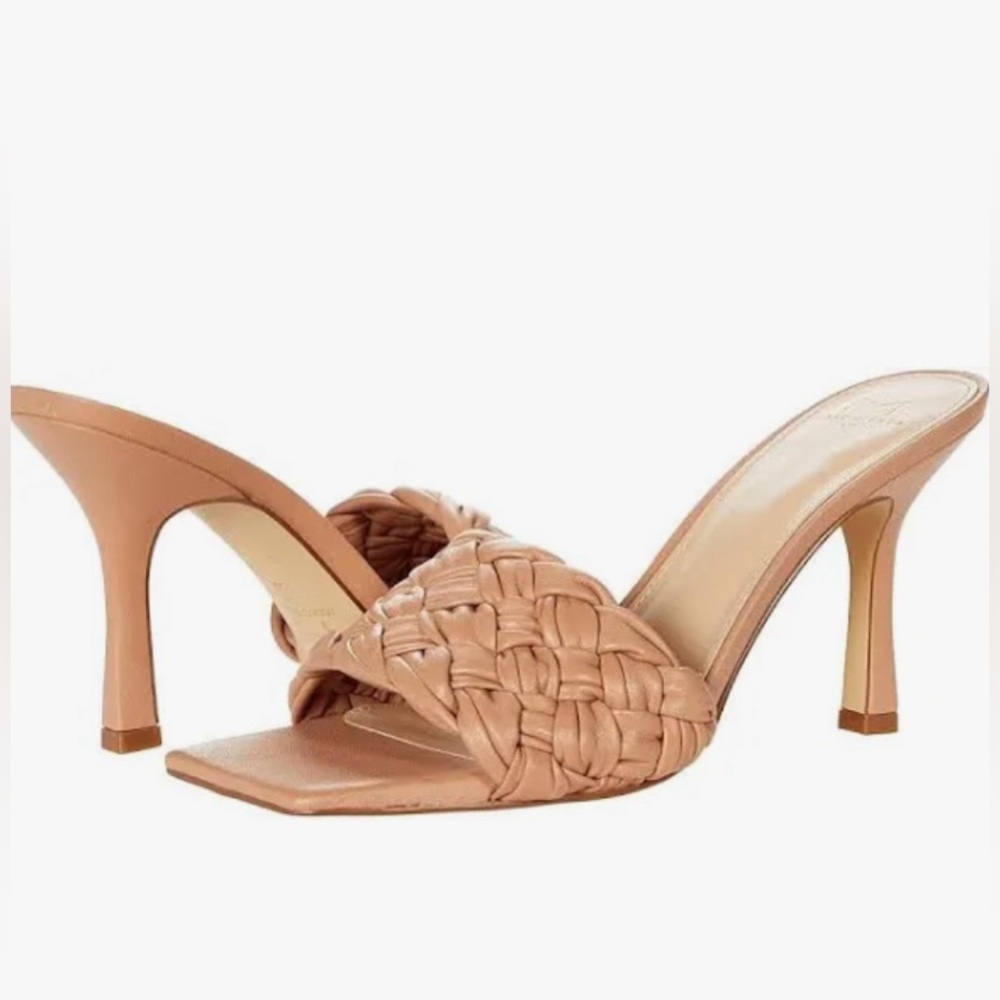 NEW - Marc Fisher LTD Draya Braided Sandals, Color “Macaroon”